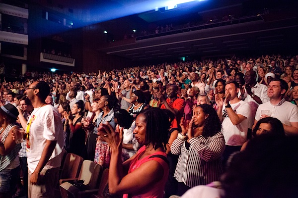 Audience at Jazz Jamaica All Stars' sold out Catch A Fire show at Royal Festival Hall - July 2013